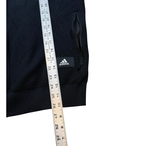 adidas NC State Wolfpack Track Jacket Mens Size Medium Black Prime Knit Zip-Up - Picture 8 of 8